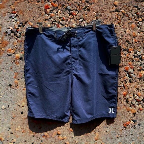 🌻NEW (w/tag) Hurley Blue One and Only 21" Supersuede Board Shorts Size 34 - Picture 2 of 12